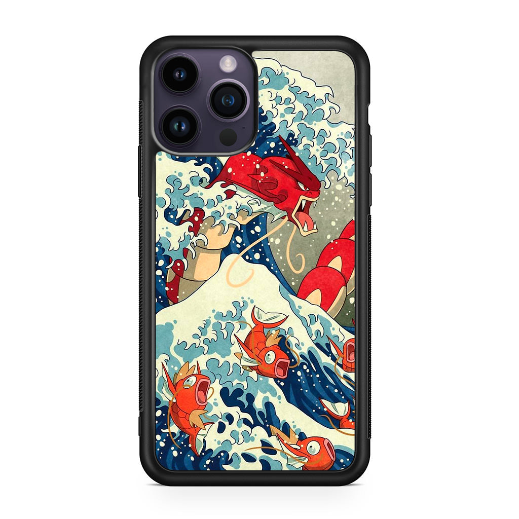 The Great Wave Of Gyarados iPhone 15 Pro / 15 Pro Max Case