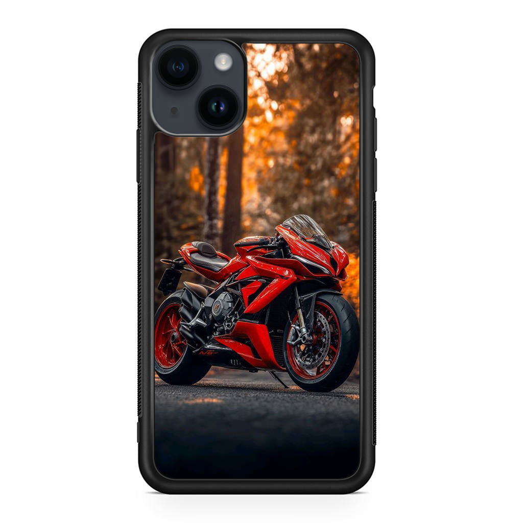 Crimson Velocity in Autumn Flame iPhone 15 / 15 Plus Case