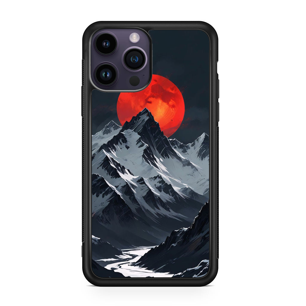 Crimson Eclipse The Mountain iPhone 15 Pro / 15 Pro Max Case