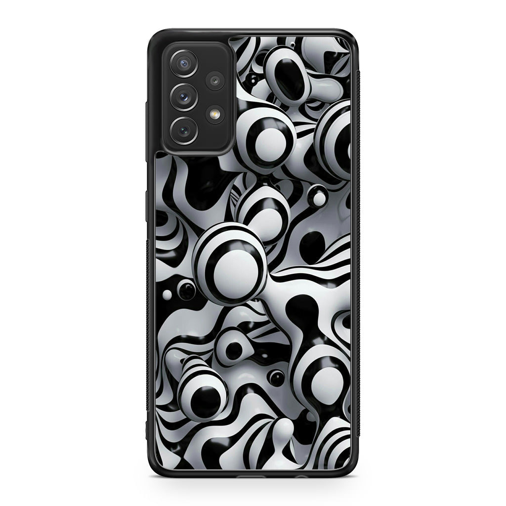 Abstract Art Black White Galaxy A53 5G Case
