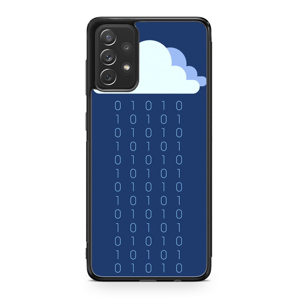 Abstract Binary Minimalist Galaxy A53 5G Case