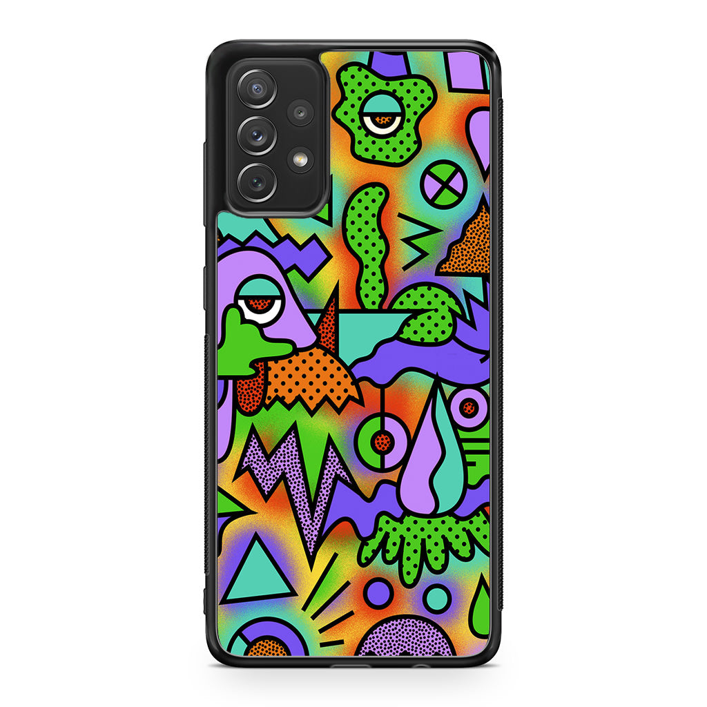 Abstract Colorful Doodle Art Galaxy A53 5G Case