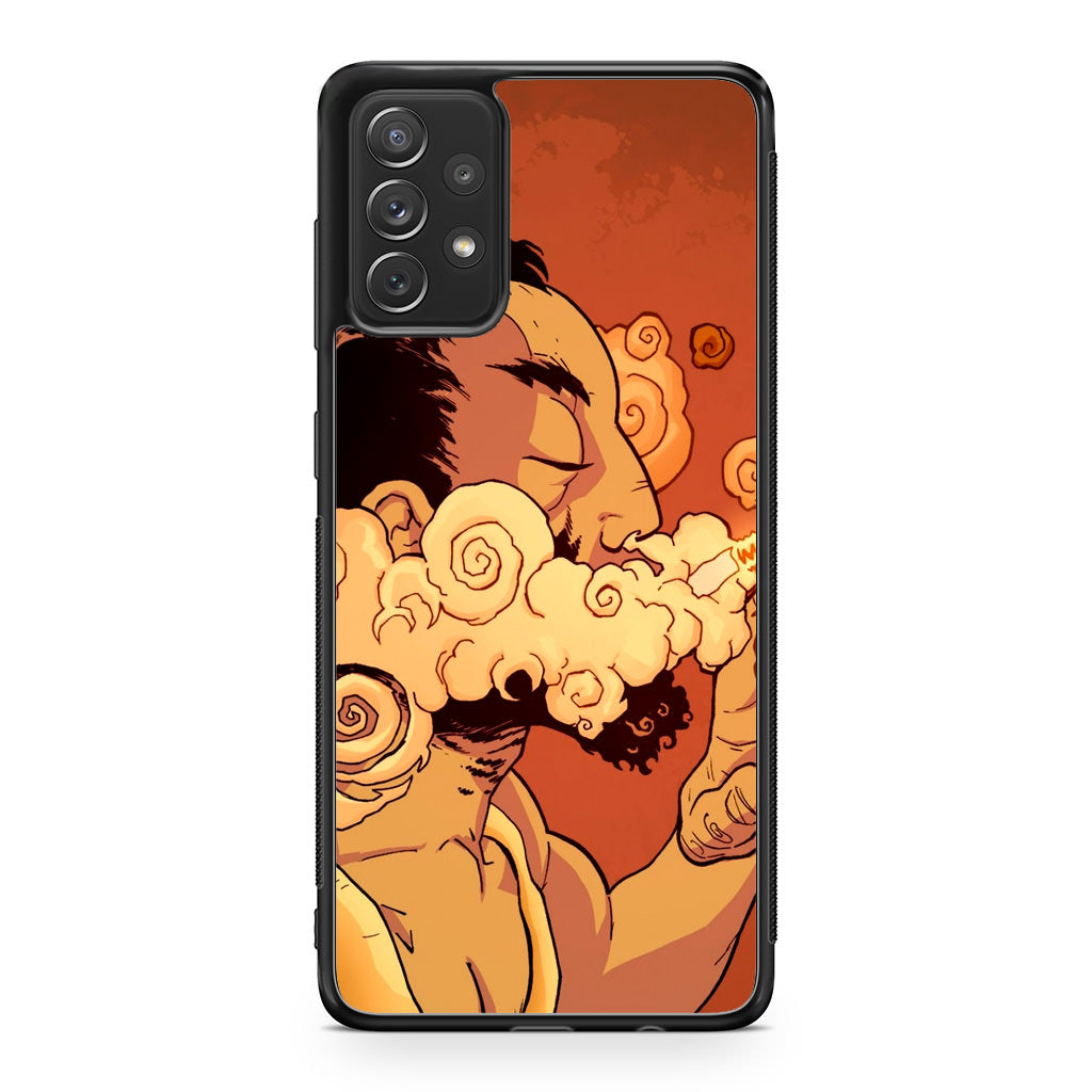 Artistic Psychedelic Smoke Galaxy A53 5G Case
