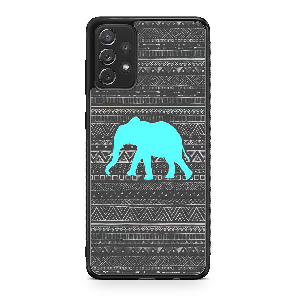 Aztec Elephant Turquoise Galaxy A53 5G Case