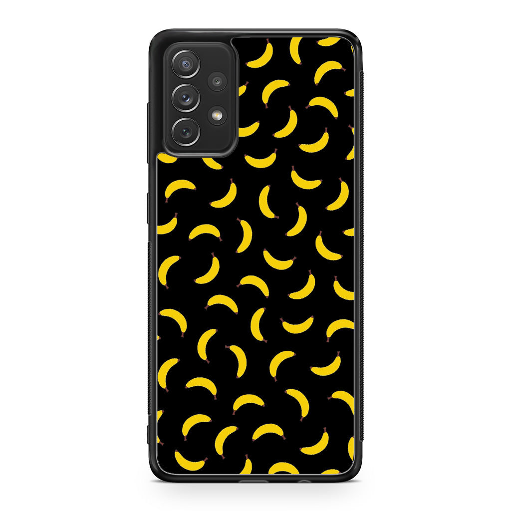 Bananas Fruit Pattern Black Galaxy A53 5G Case
