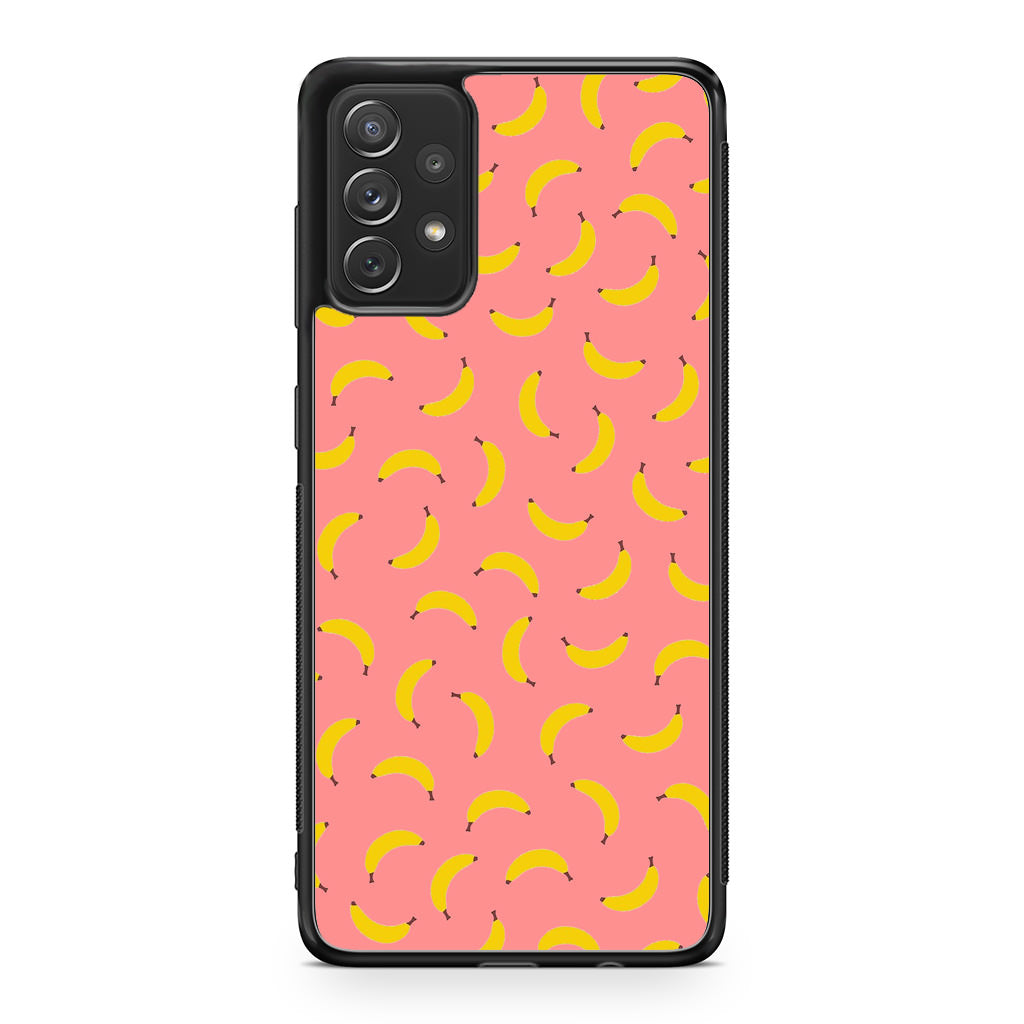 Bananas Fruit Pattern Pink Galaxy A53 5G Case