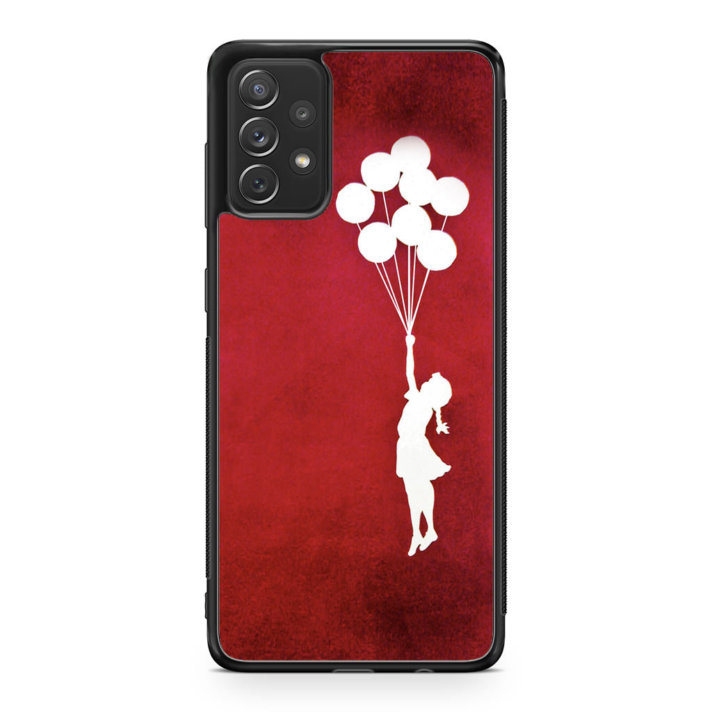 Banksy Girl With Balloons Red Galaxy A23 5G Case