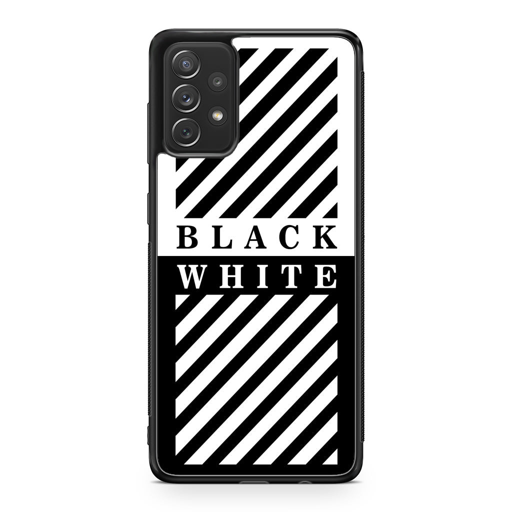 Black White Stripes Galaxy A53 5G Case