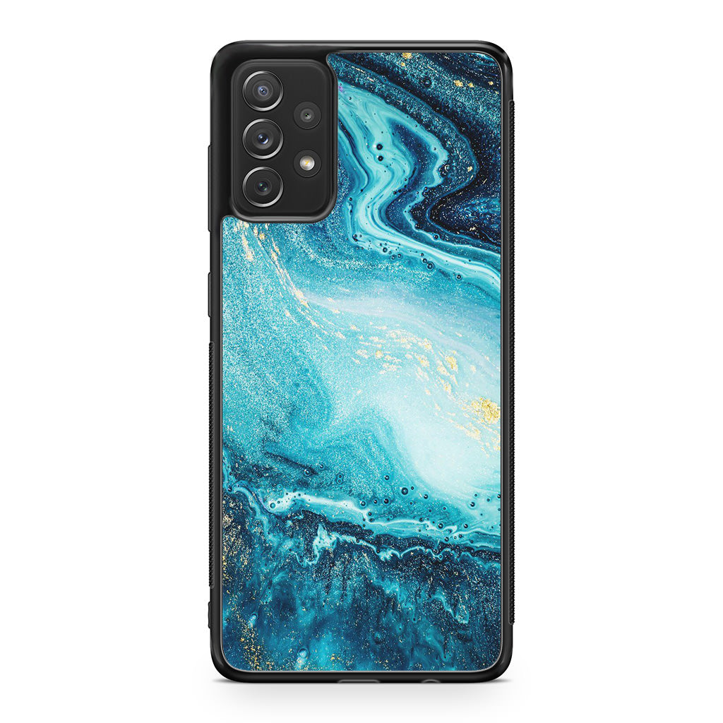 Blue Water Glitter Galaxy A53 5G Case