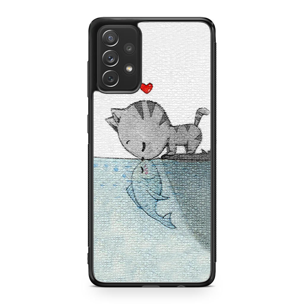 Cat Fish Kisses Galaxy A53 5G Case