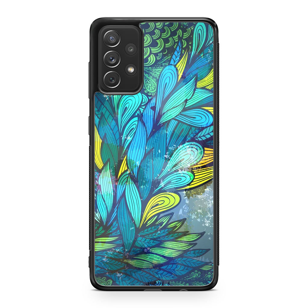 Colorful Art in Blue Galaxy A23 5G Case