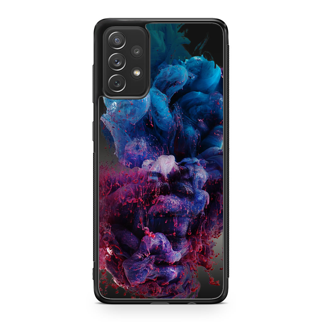 Colorful Dust Art on Black Galaxy A53 5G Case