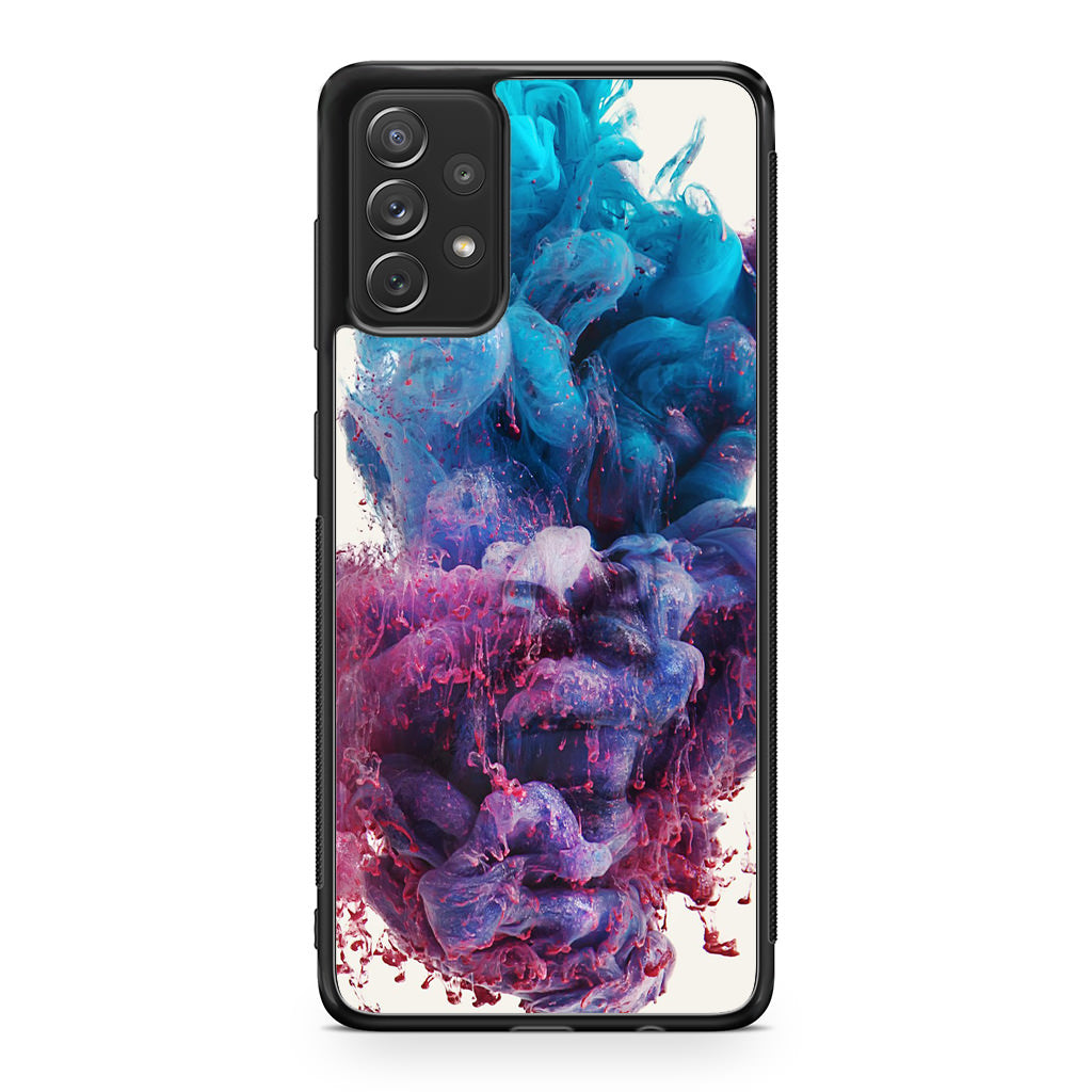 Colorful Dust Art on White Galaxy A53 5G Case