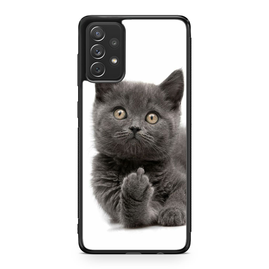 Finger British Shorthair Cat Galaxy A53 5G Case