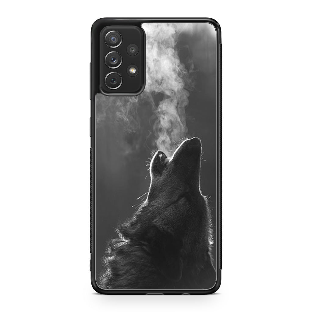 Howling Wolves Black and White Galaxy A53 5G Case