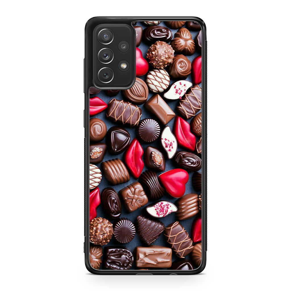 I Love Choco Pattern Galaxy A53 5G Case