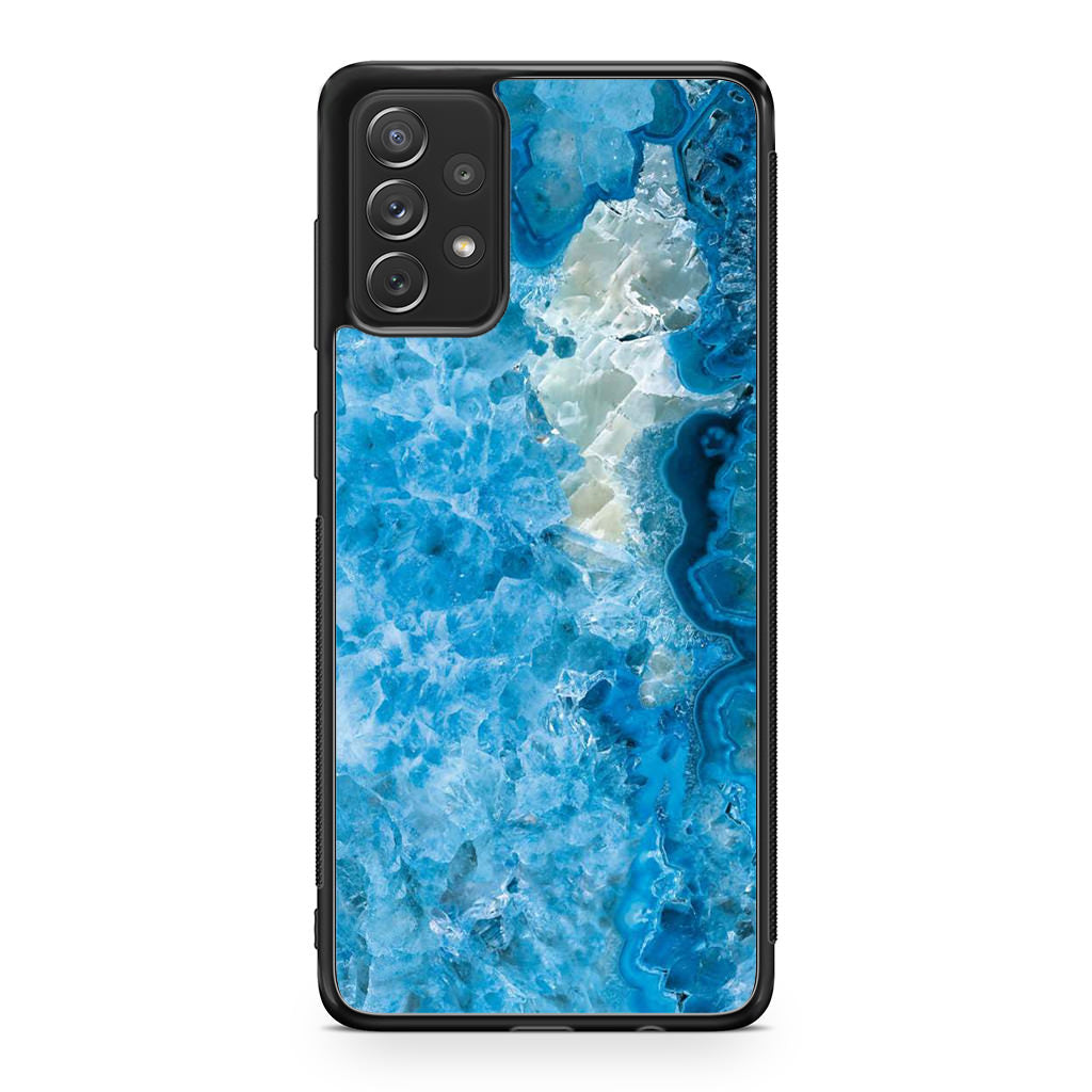 Navy Blue Marble Galaxy A53 5G Case