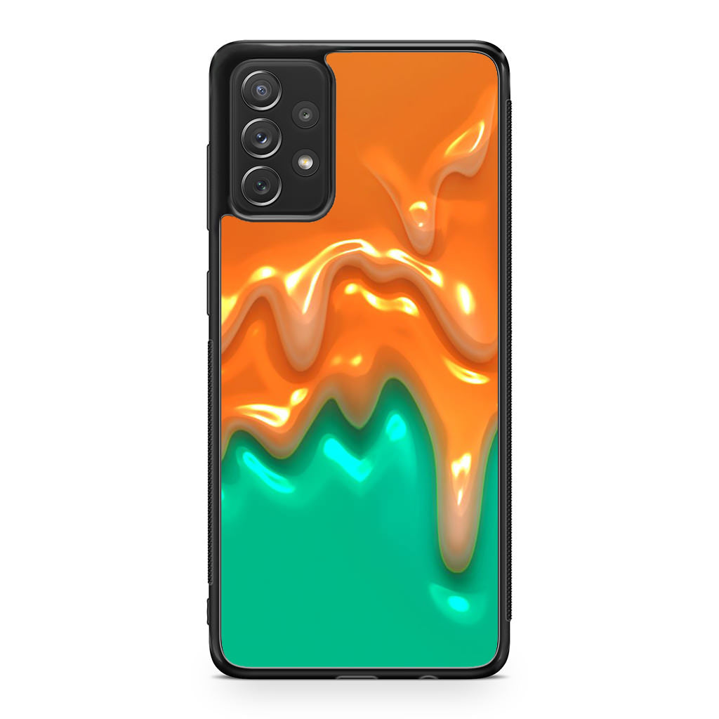 Orange Paint Dripping Galaxy A53 5G Case