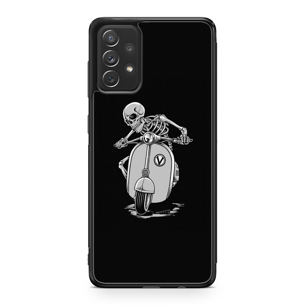 Skeleton Rides Scooter Galaxy A53 5G Case
