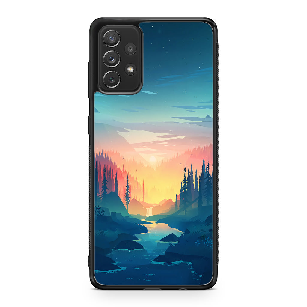 Sunset at The River Galaxy A53 5G Case