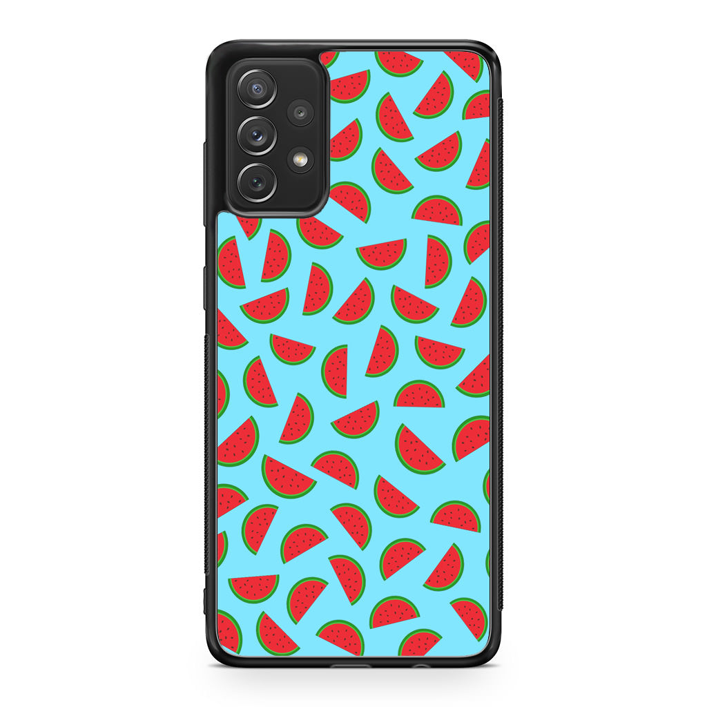 Watermelon Fruit Pattern Blue Galaxy A53 5G Case