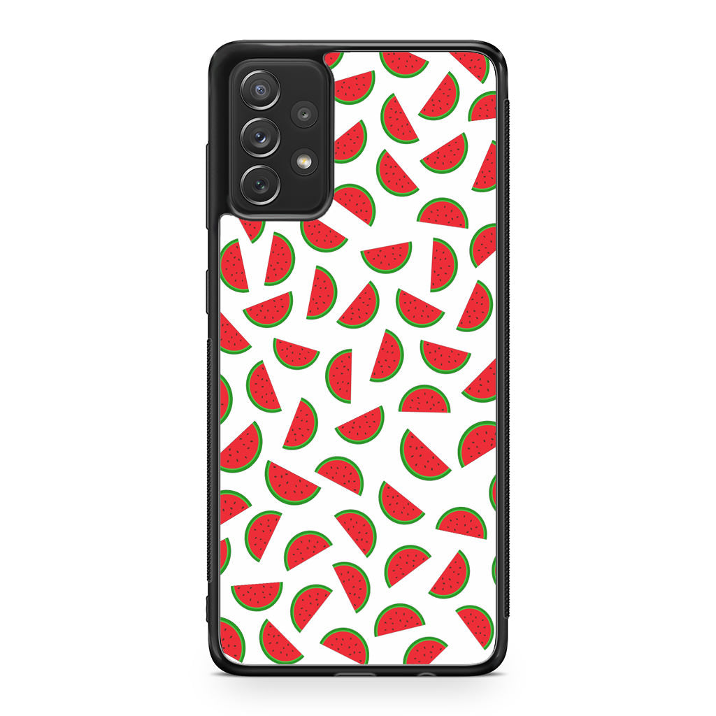 Watermelon Fruit Pattern White Galaxy A53 5G Case
