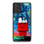 Dog Lying Under Starry Night Van Gogh Galaxy A53 5G Case
