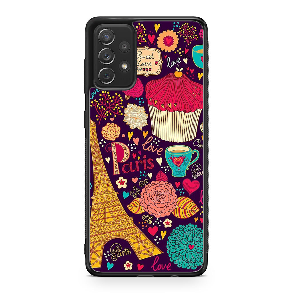 Vintage Love In Paris Galaxy A53 5G Case