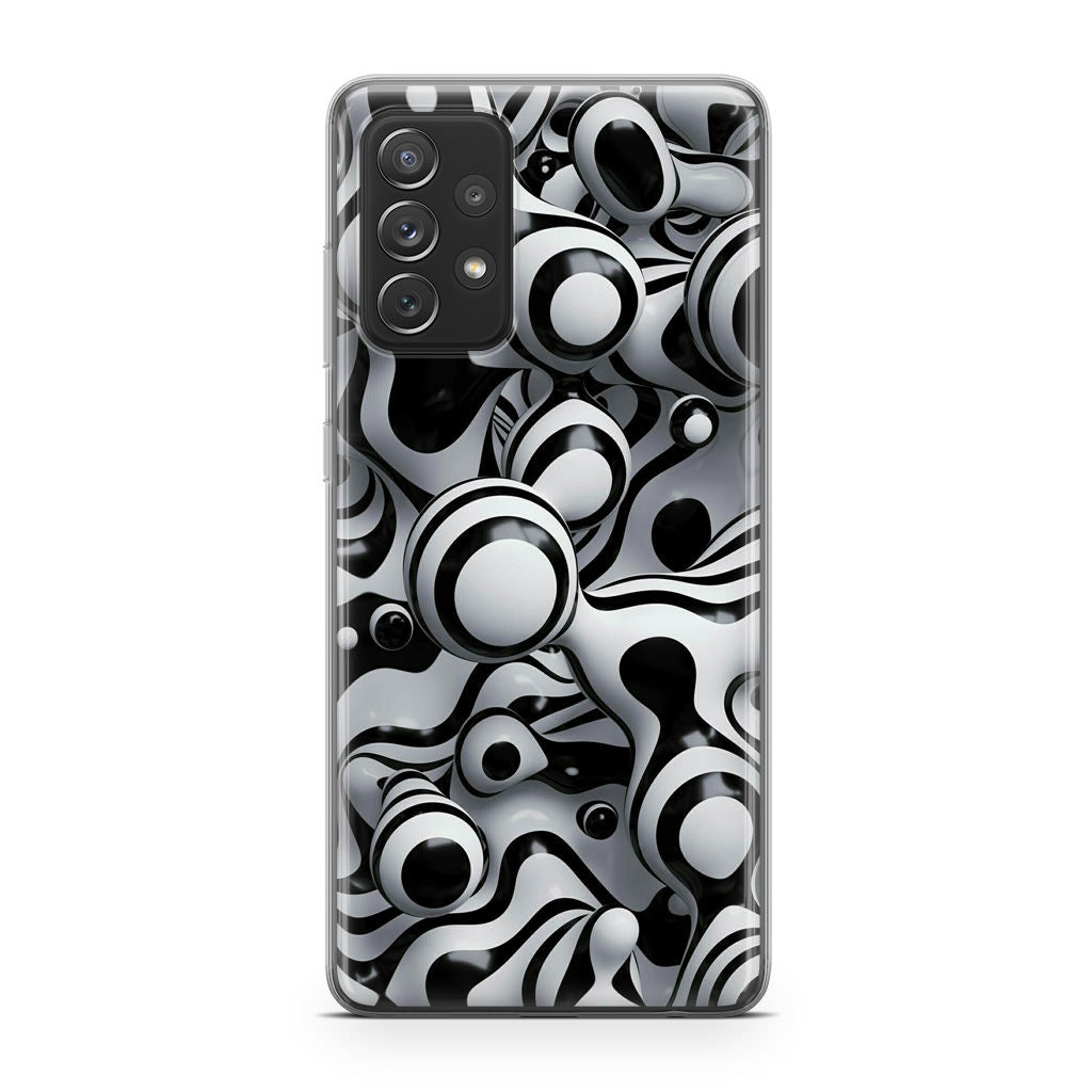 Abstract Art Black White Galaxy A53 5G Case