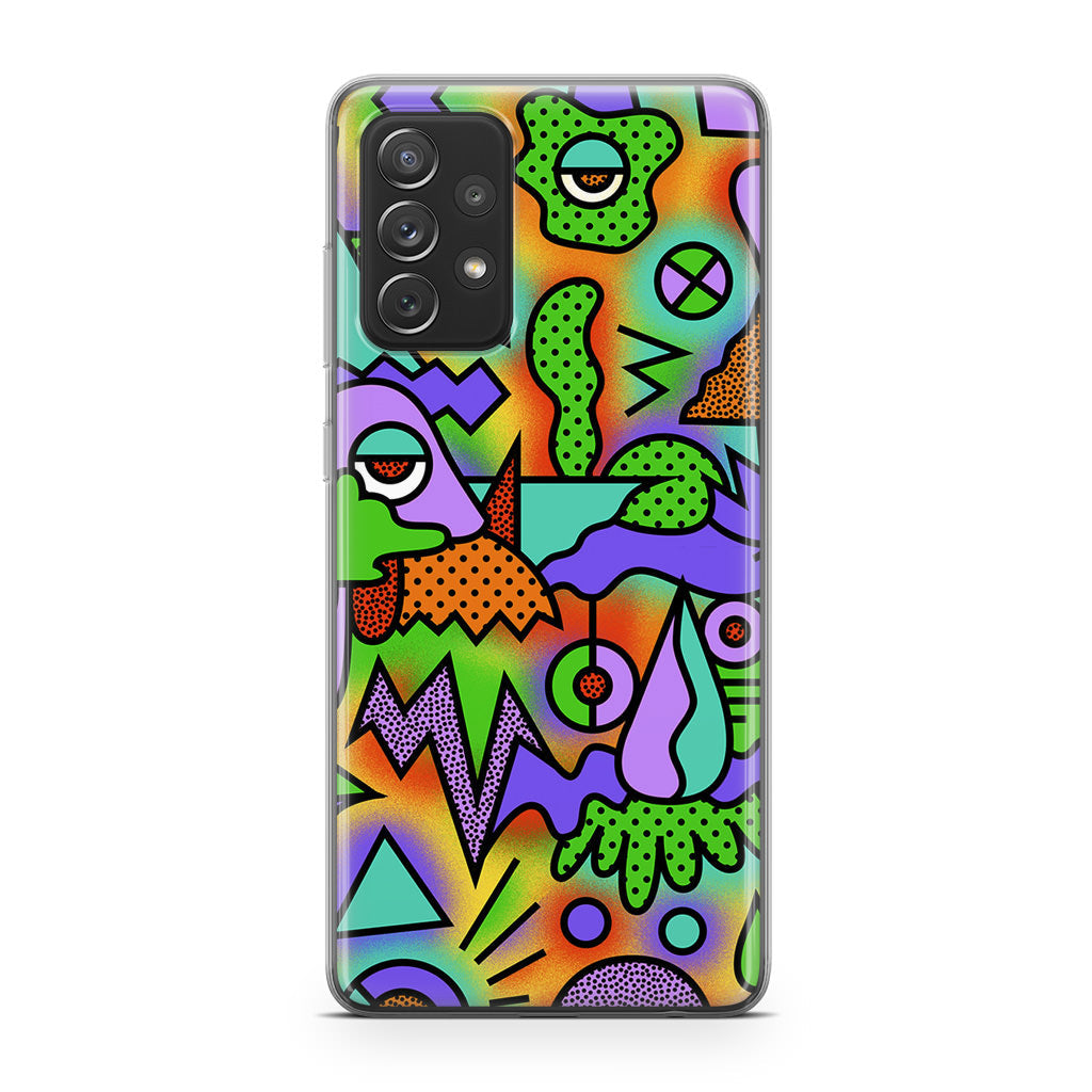 Abstract Colorful Doodle Art Galaxy A53 5G Case