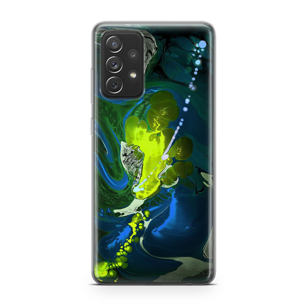 Abstract Green Blue Art Galaxy A23 5G Case