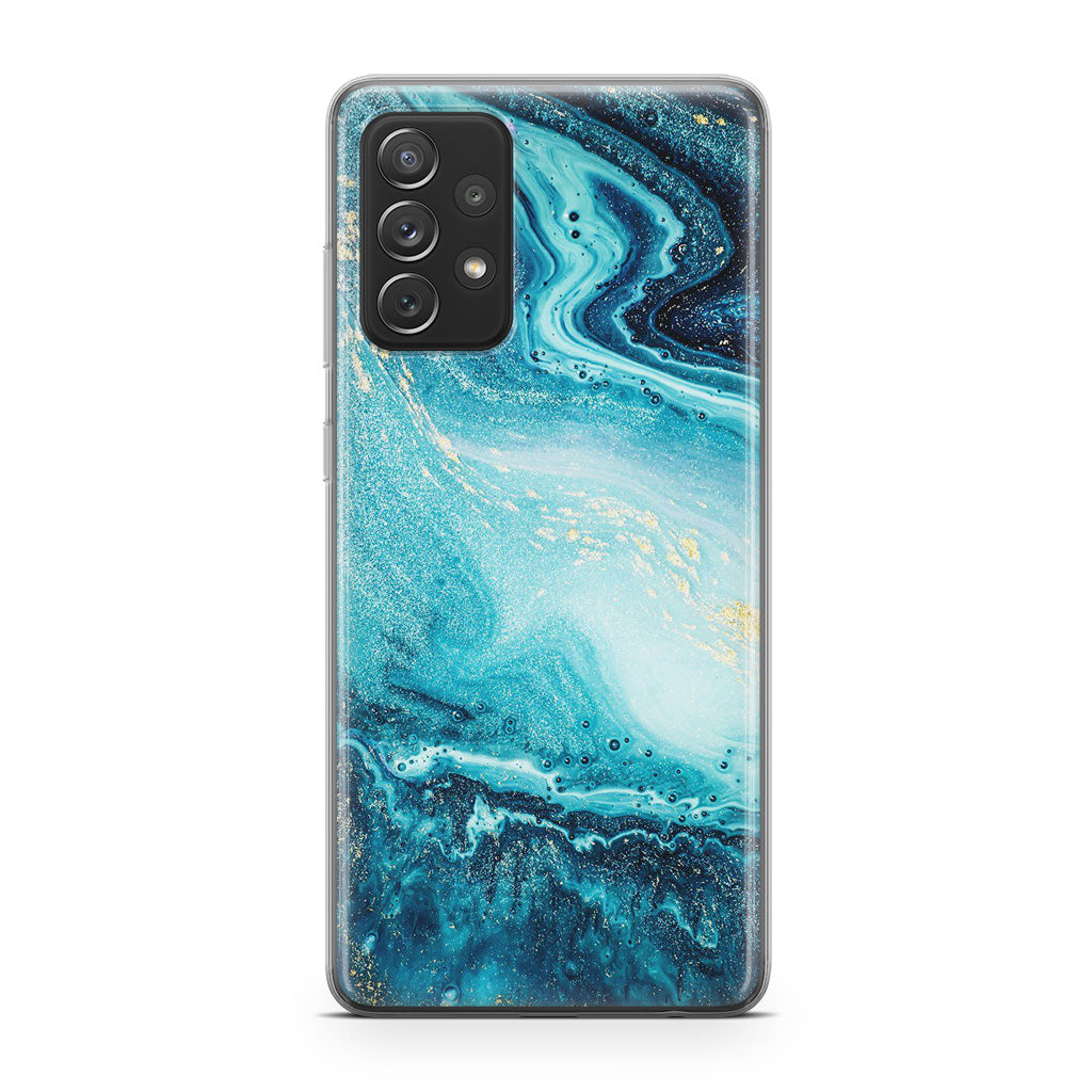 Blue Water Glitter Galaxy A23 5G Case