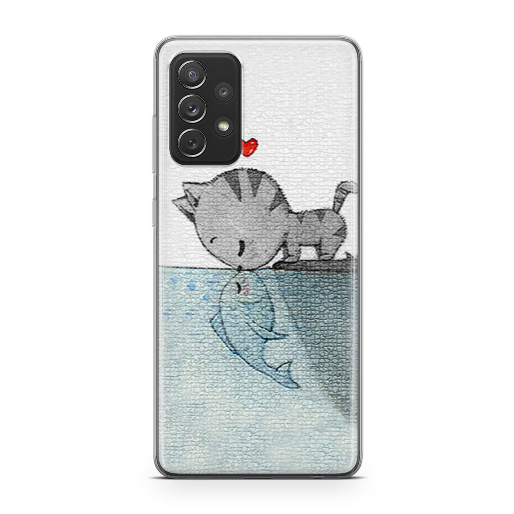 Cat Fish Kisses Galaxy A53 5G Case
