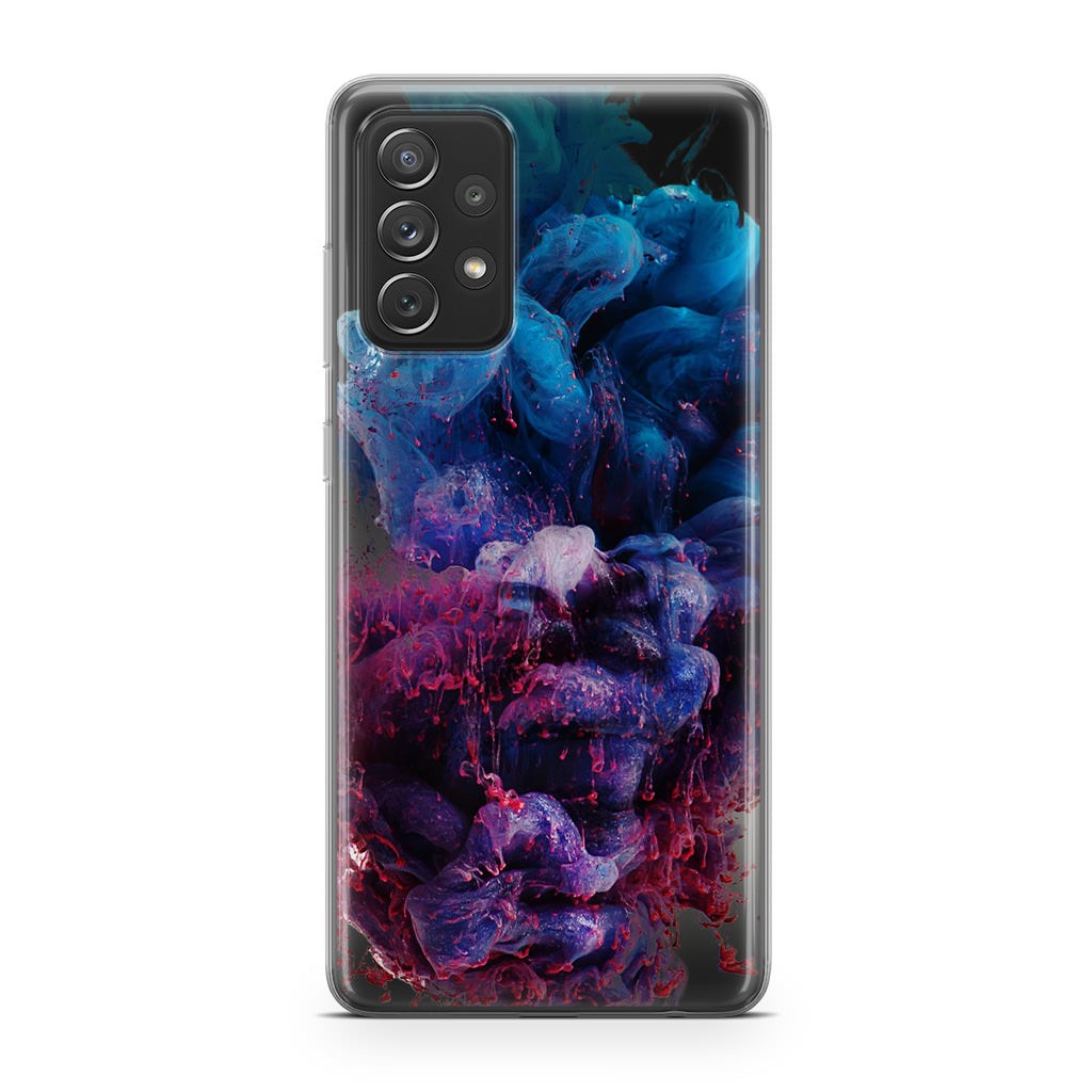 Colorful Dust Art on Black Galaxy A23 5G Case