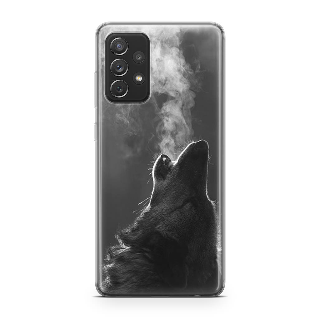 Howling Wolves Black and White Galaxy A53 5G Case