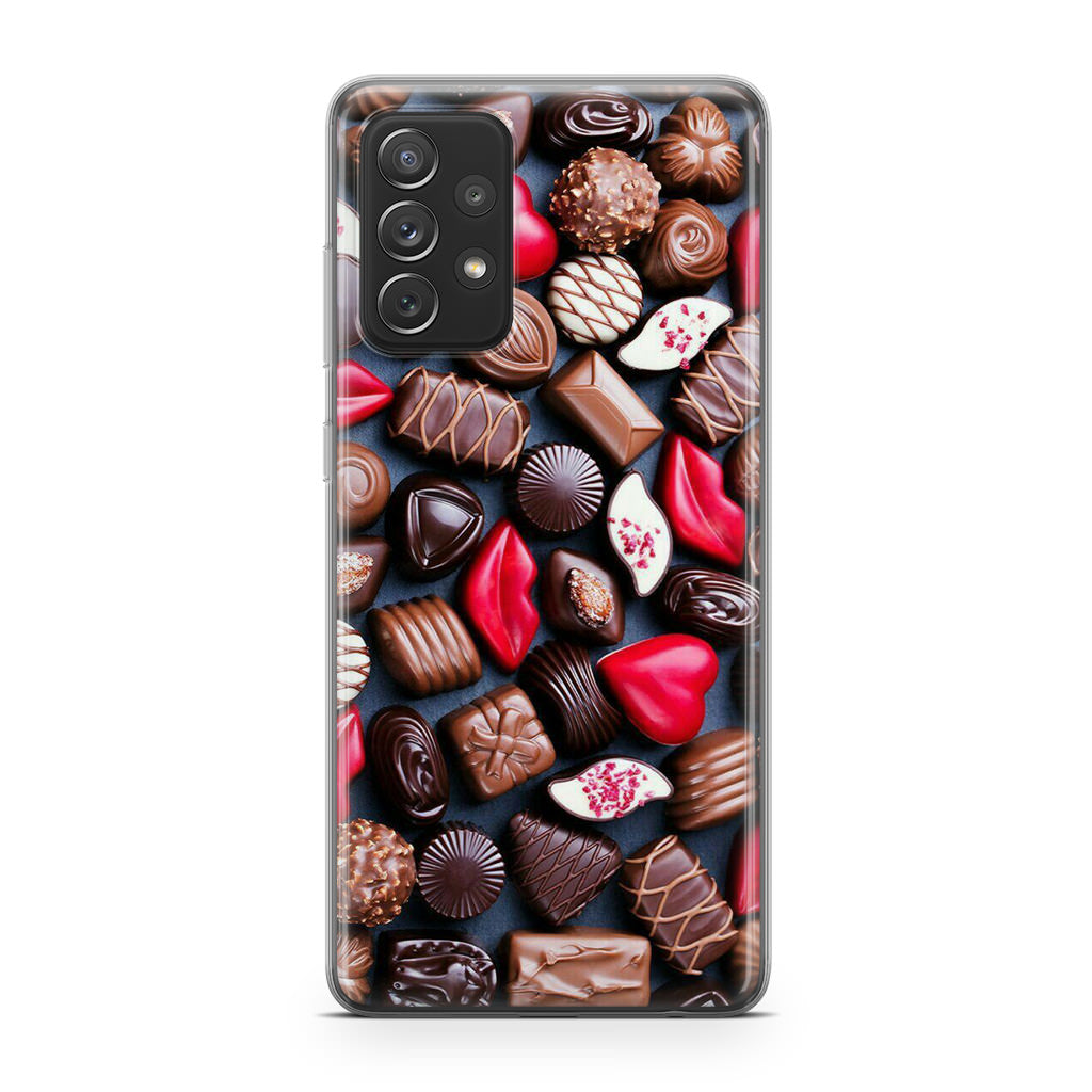I Love Choco Pattern Galaxy A53 5G Case
