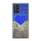 Love Glitter Blue and Grey Galaxy A53 5G Case