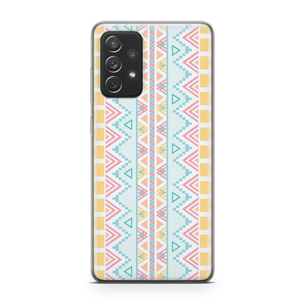Peach Aztec Pattern Galaxy A53 5G Case