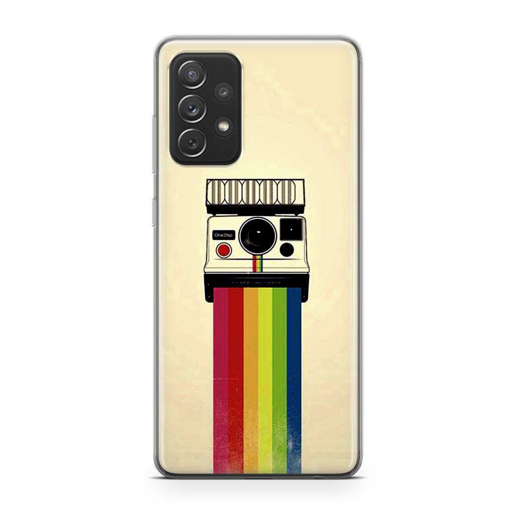 Polaroid Camera Colorful Rainbow Galaxy A23 5G Case