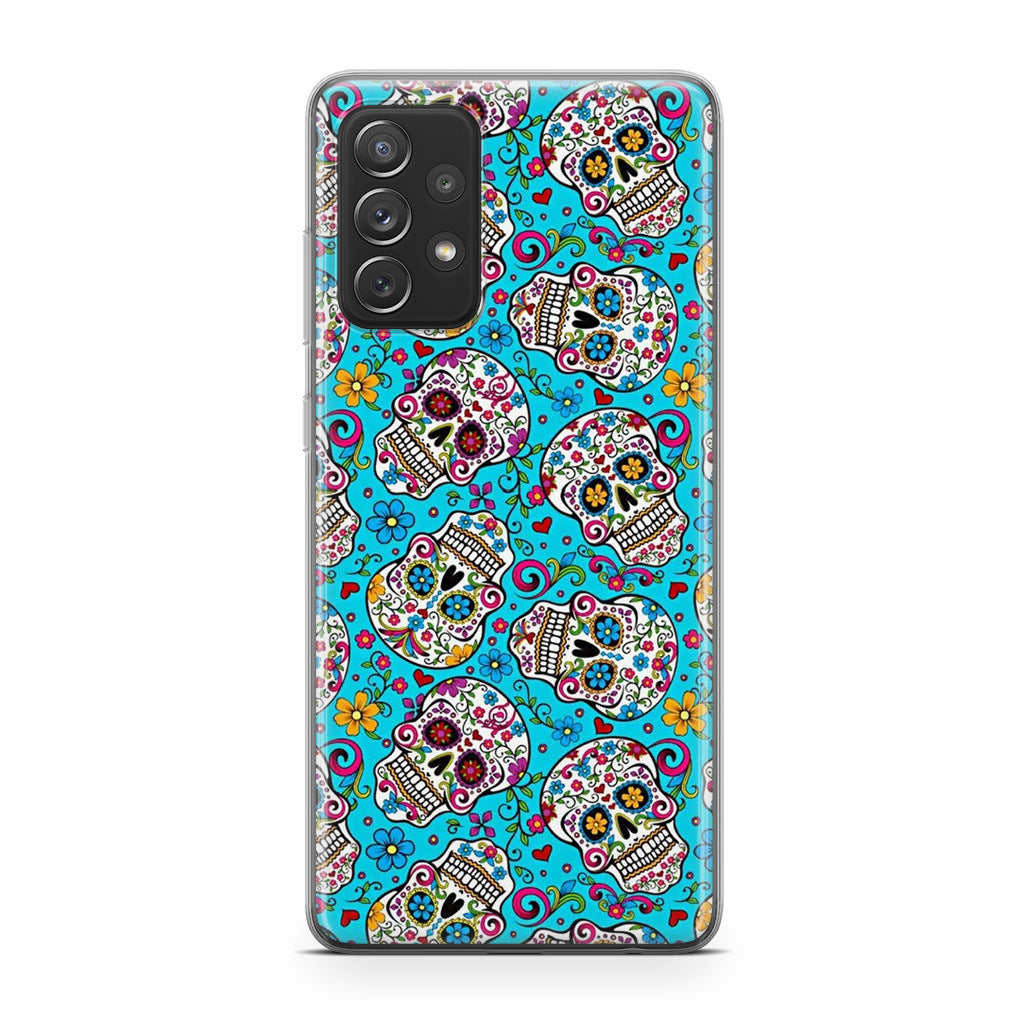 Skull Floral Sugar Galaxy A53 5G Case
