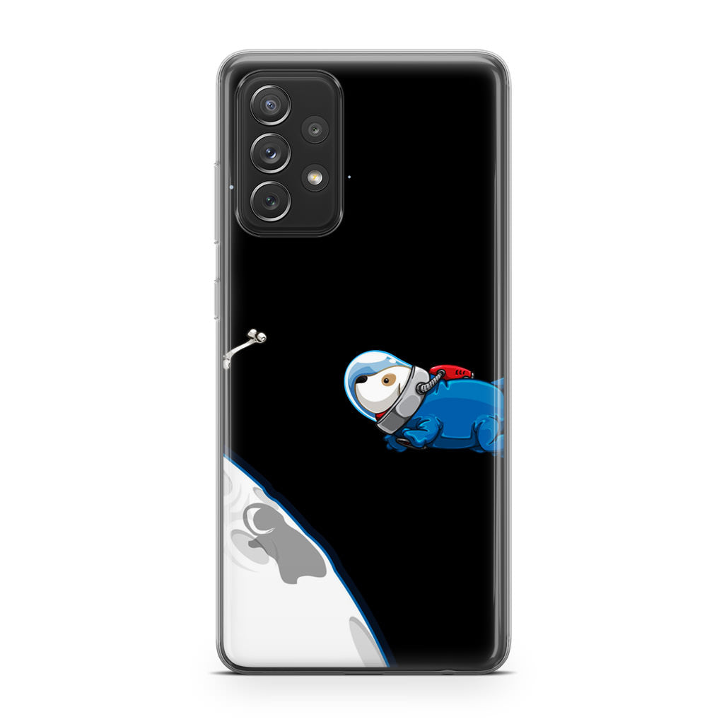 Space Dog Chasing A Bone Galaxy A23 5G Case