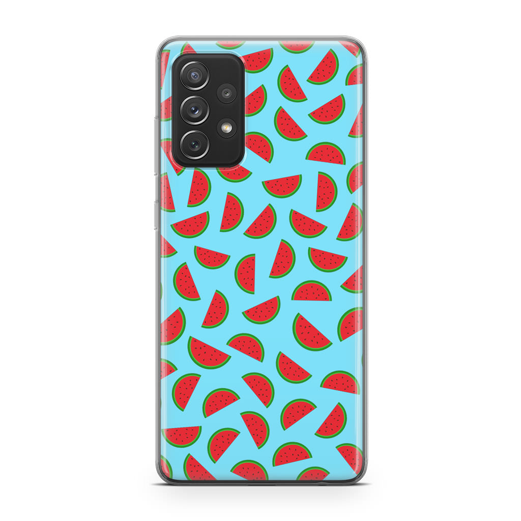 Watermelon Fruit Pattern Blue Galaxy A23 5G Case