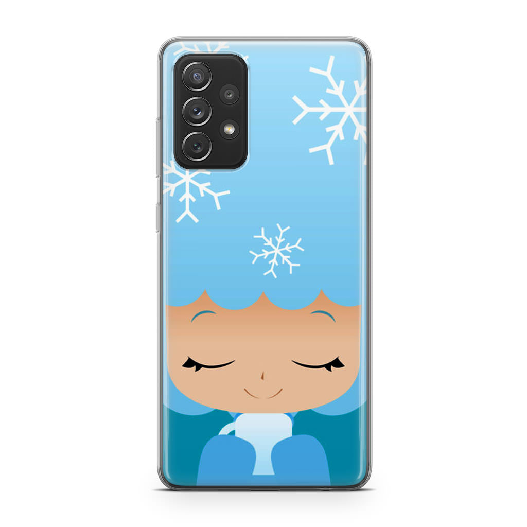 Winter Afro Girl Galaxy A53 5G Case