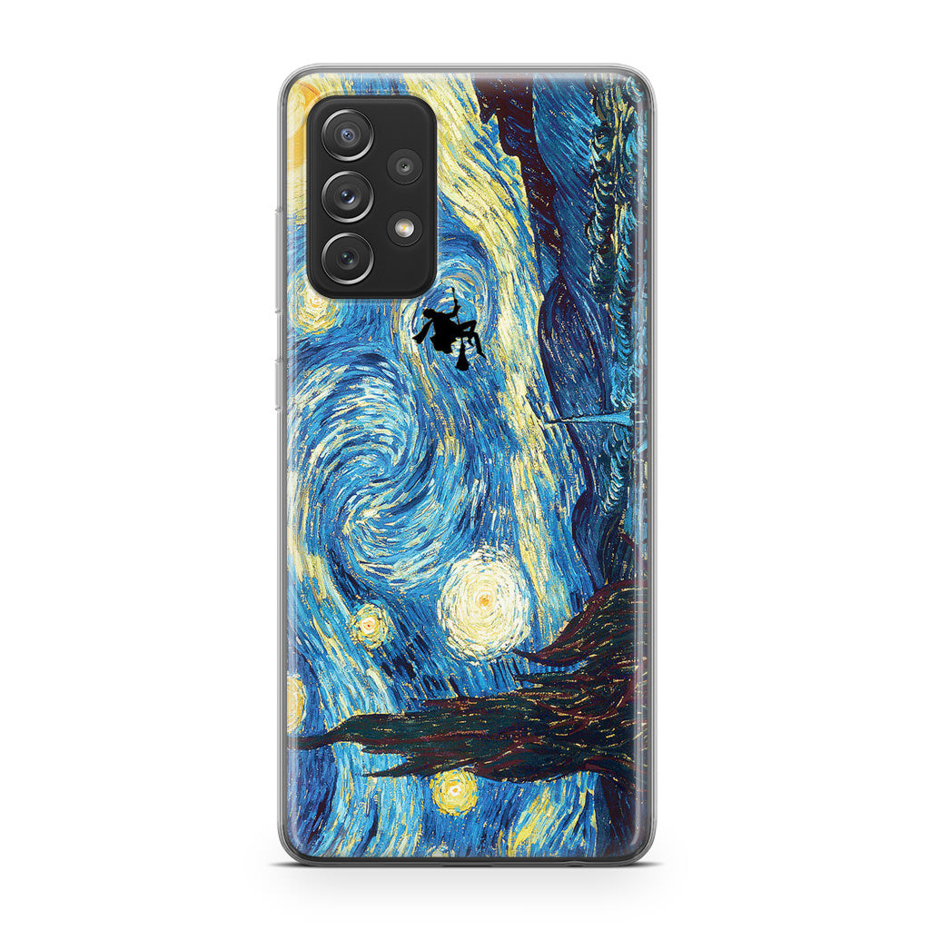 Witch on The Starry Night Sky Galaxy A53 5G Case
