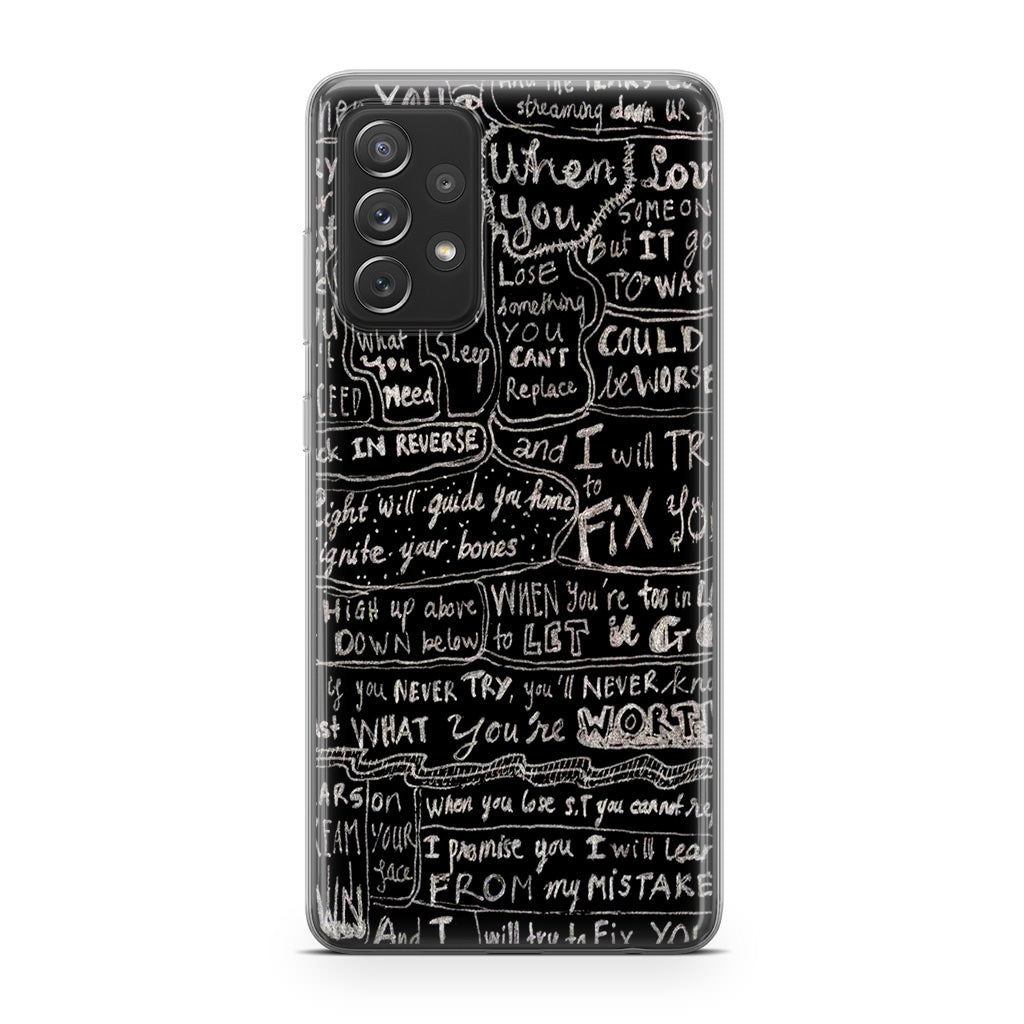 Fix You Lyrics Galaxy A23 5G Case