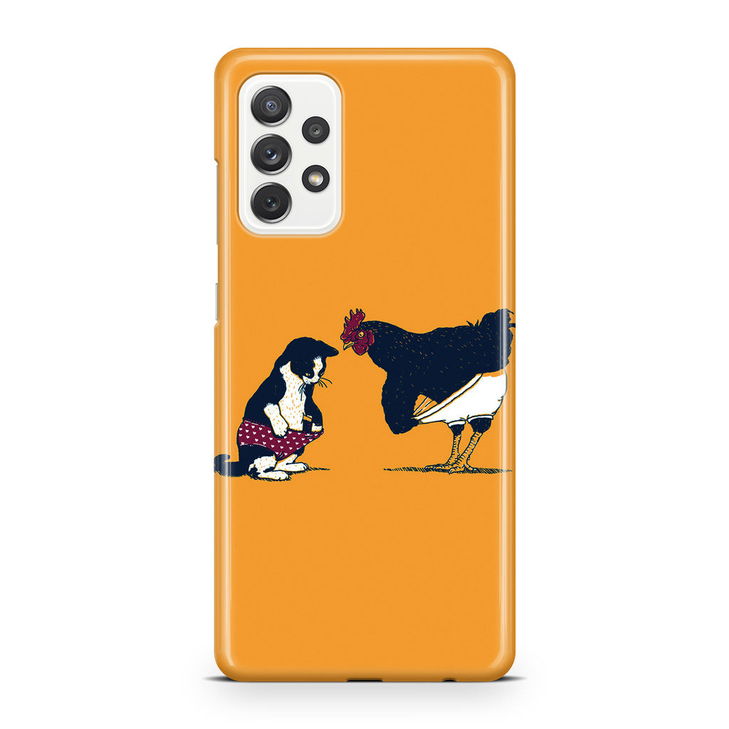Cat Chicken Yellow Underwear Cute Galaxy A23 5G Case