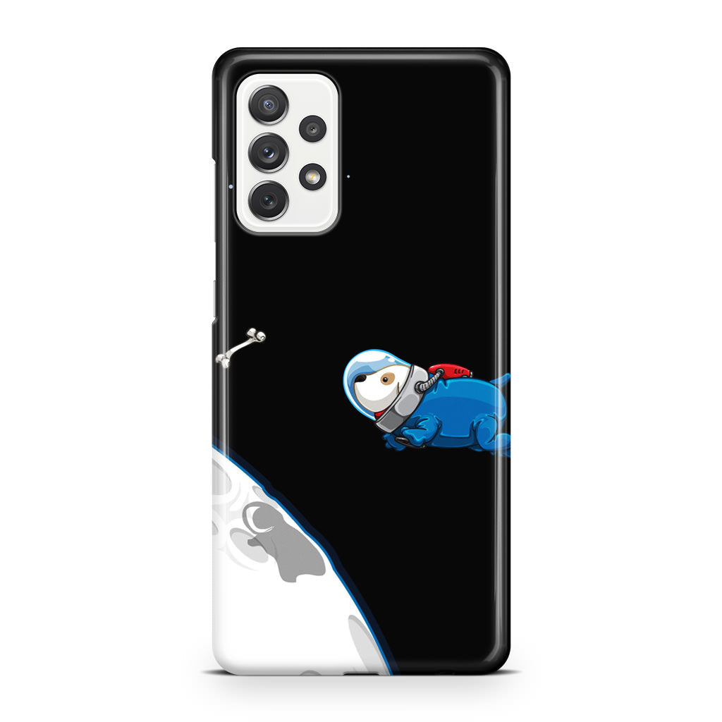Space Dog Chasing A Bone Galaxy A23 5G Case