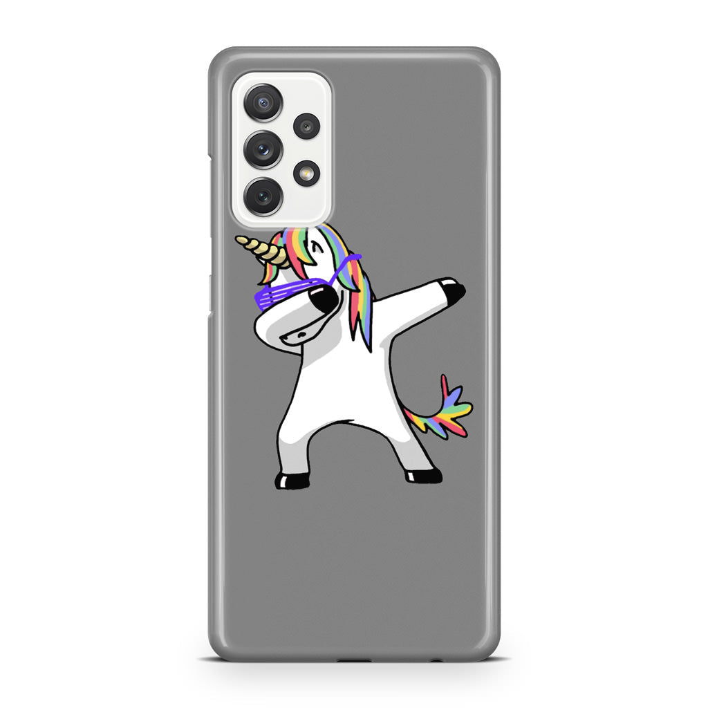 Unicorn Dabbing Grey Galaxy A23 5G Case