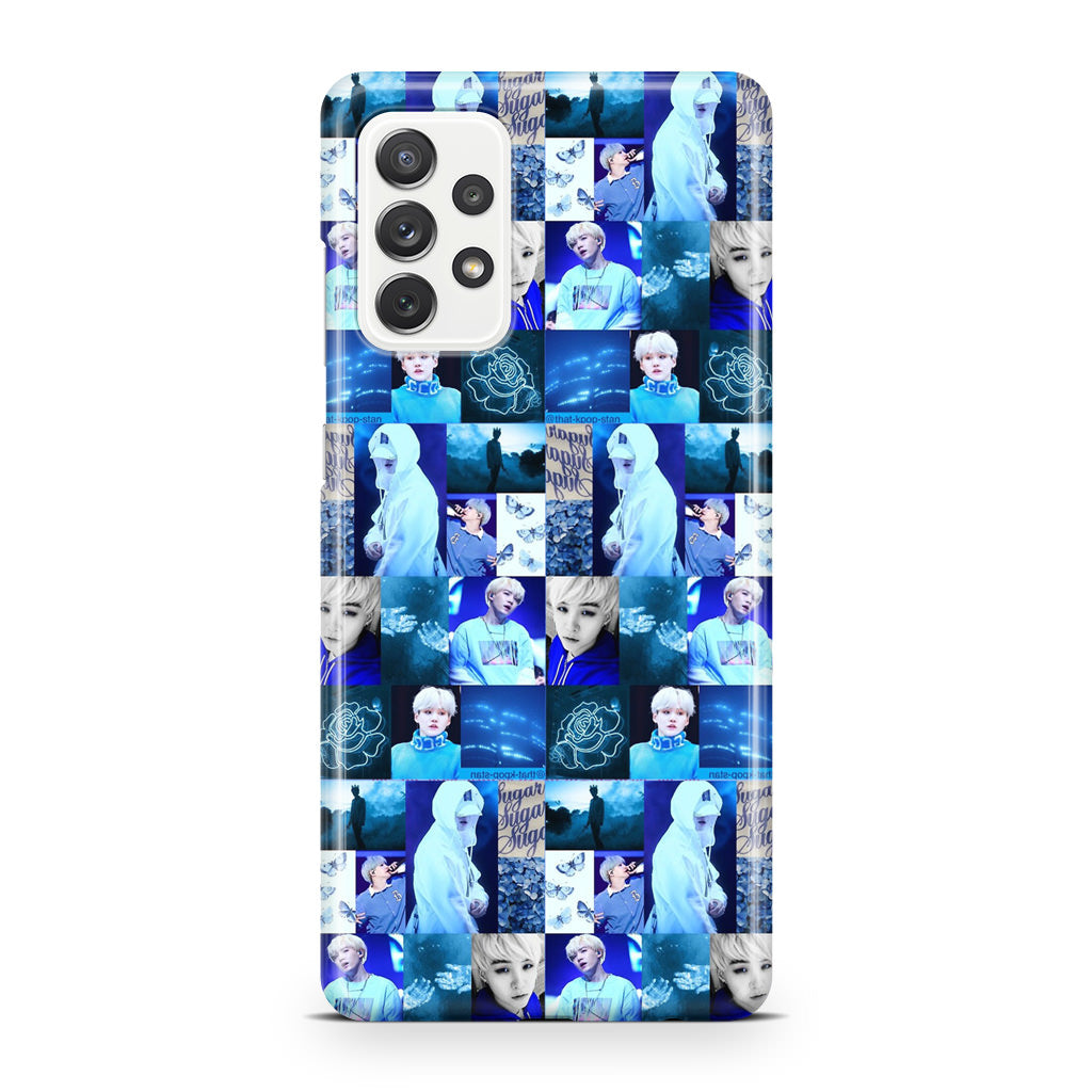 BTS Suga Blue Aesthetic Collage Galaxy A23 5G Case