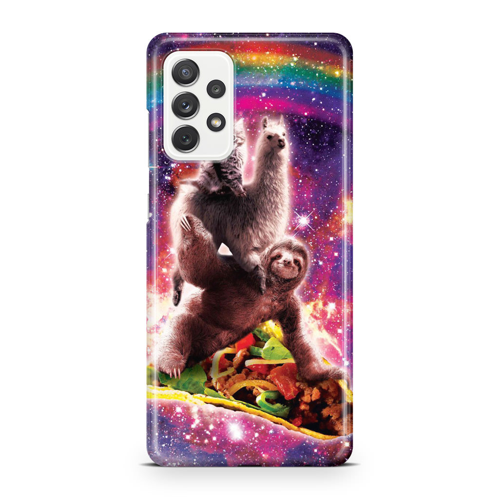 LLama Sloth And Cat Playing Together Galaxy A23 5G Case